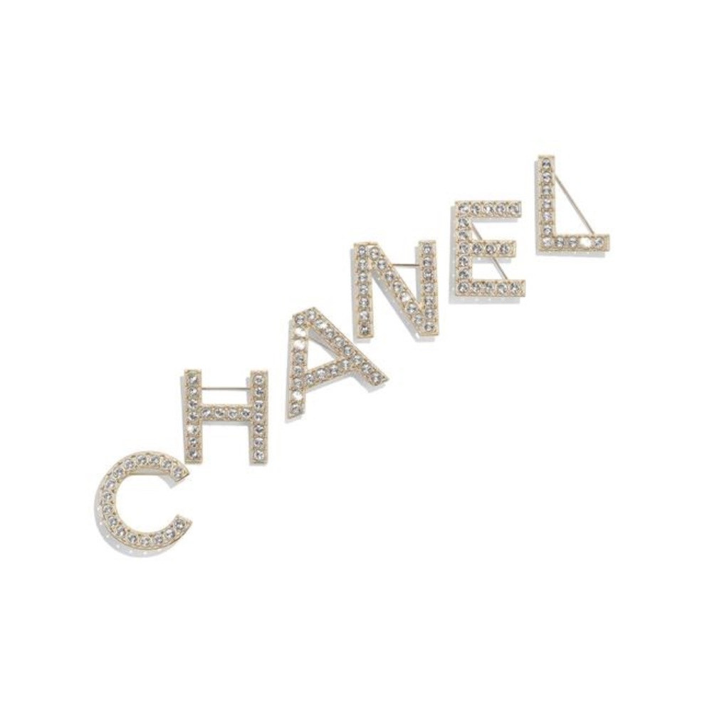 Authentic 2020 Chanel Letter Brooch Set